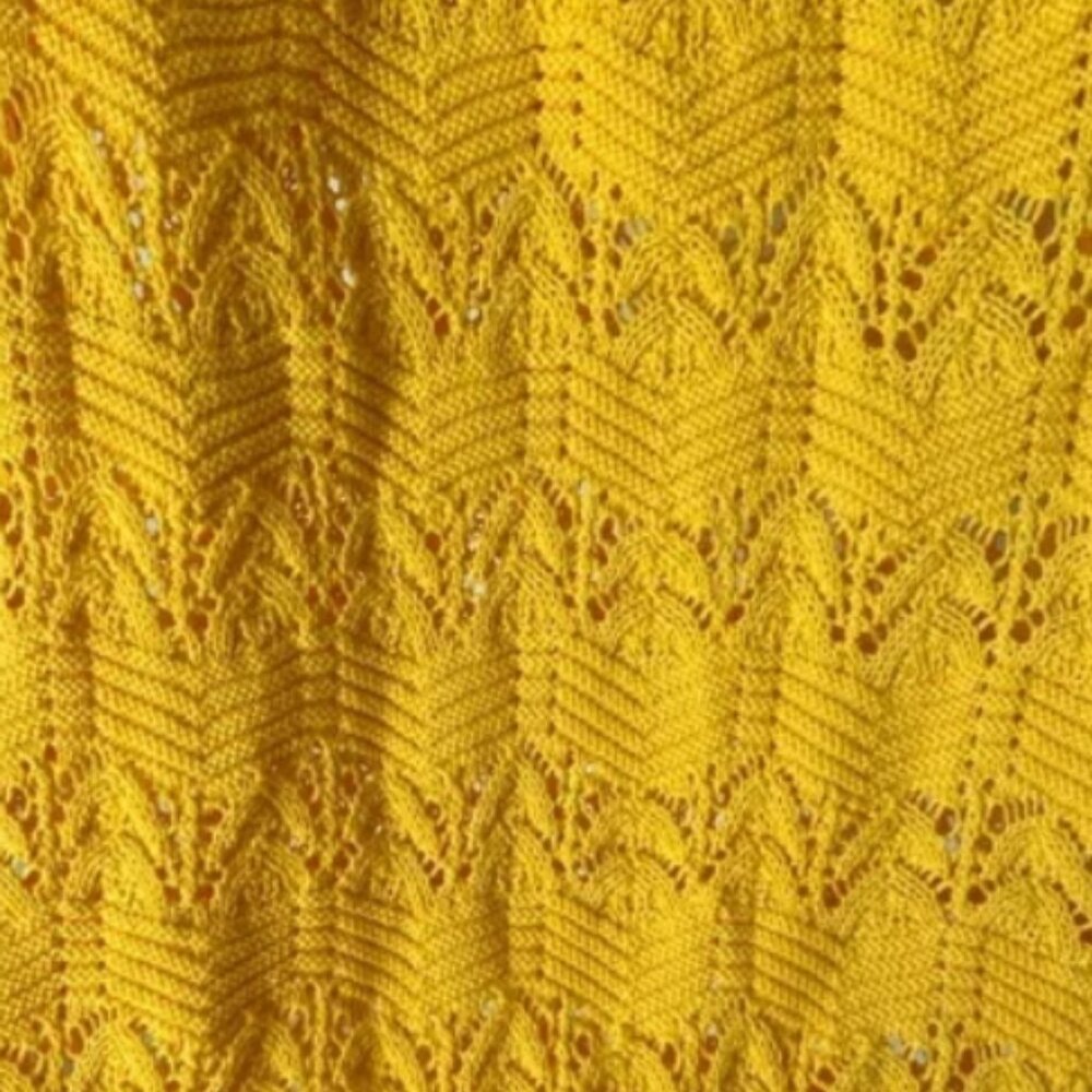 😎House of Harlow 1960 Yellow Daffodil Crocheted Maxi Dress Size: S NWT - Picture 8 of 10